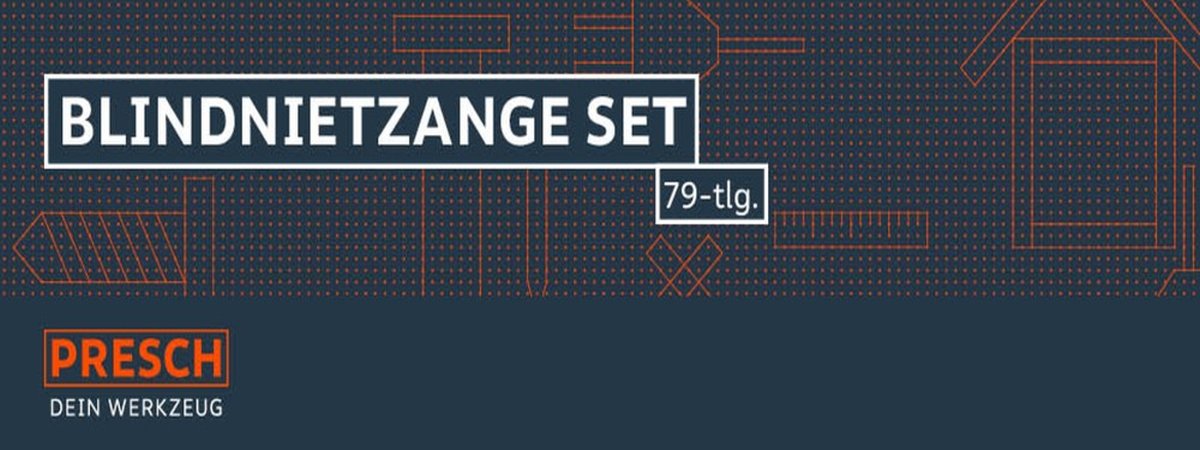 PRESCH Blindnietenzangenset 79-teilig, Nietenwerkzeug und Nietzange im Set