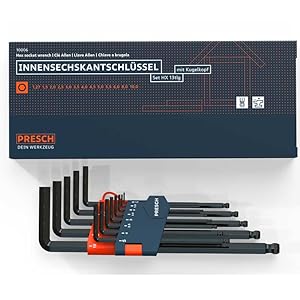 PRESCH Innensechskantschlüssel Set mit 13-teiligem Hex Key Assortment