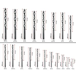 PRESCH Metallbohrer Set HSS Pro 3.2mm mit verschiedenen Spiralbohrern und Bohrwerkzeugen