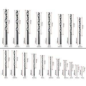 PRESCH Metallbohrer Set HSS Pro 3.2mm mit verschiedenen Spiralbohrern und Bohrwerkzeugen