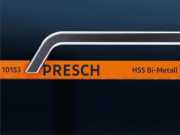 Mini-Metallsäge von PRESCH mit HSS Bi-Metall Sägeblatt und ergonomischem Griff