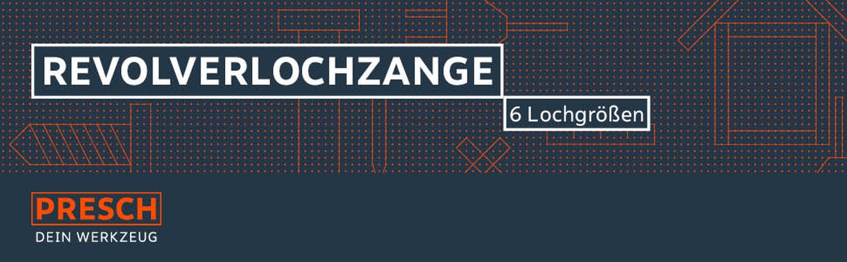 Revolverzange von PRESCH mit 6 Lochgrößen für präzises Arbeiten, Lochzange und Stanzzange in professioneller Qualität