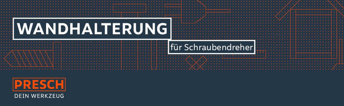 Wandhalterung für Schraubendreher von PRESCH, Werkzeugwand-Organisationssystem