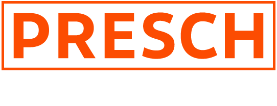 Presch Werkzeuge Logo mit Schriftzug "Dein Werkzeug" in Schwarz und Orange, hochwertige Handwerkzeuge, Qualitätsprodukt.