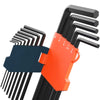 PRESCH Innensechskantschlüssel Set mit verschiedenen Größen in Haltern, Schwarz und Orange, für präzises Arbeiten