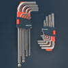 PRESCH Werkzeuge Inbusschlüssel Sets in verschiedenen Größen mit Halterung auf dunkelblauem Hintergrund