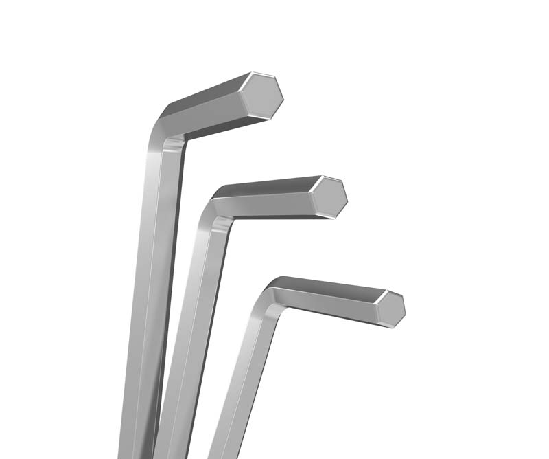 Innensechskantschlüssel Set von Presch in verschiedenen Größen, sowohl metrisch als auch zöllig, mit glänzendem Stahlfinish