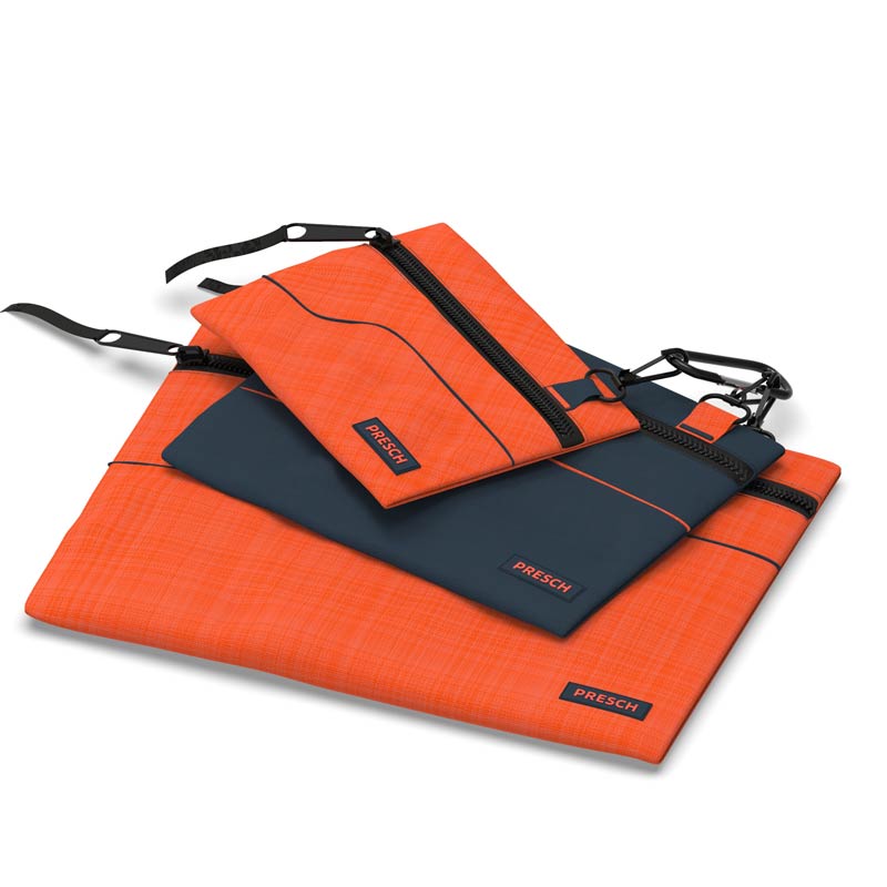 PRESCH Kleinmaterialtasche mit mehreren Fächern in Orange und Schwarz, Werkzeugtasche, Zubehörtasche.