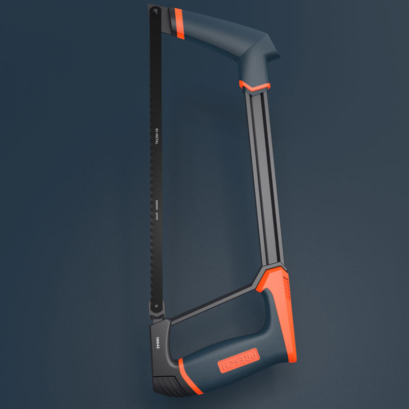 PRESCH Eisensäge in Schwarz und Orange mit ergonomischem Griff und robuster Sägeklinge