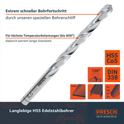 Metallbohrer Set HSS-E Cobalt