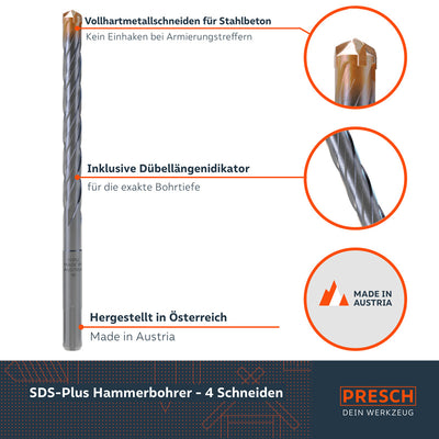 SDS-plus Hammerbohrer Set X4