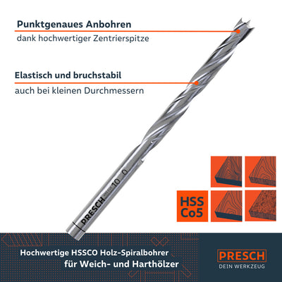 Holzbohrer Set HSS-E Cobalt