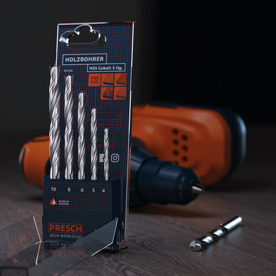 Holzbohrer Set HSS-E Cobalt