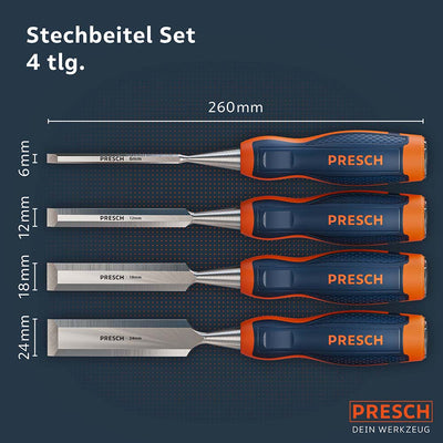 Stechbeitel Set 4 tlg.