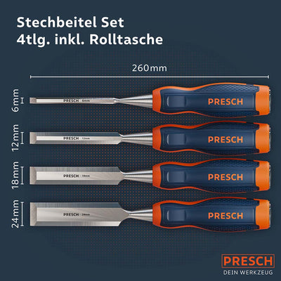Stechbeitel Set 4 tlg.