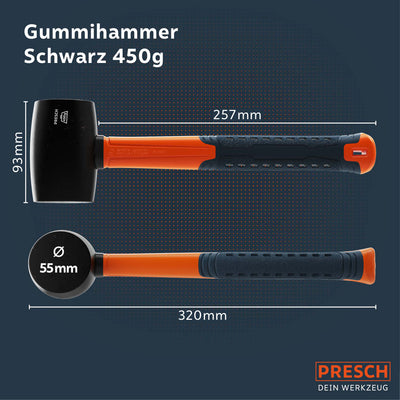 Gummihammer Schwarz