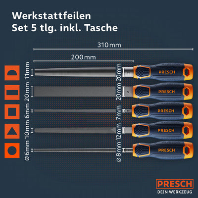 Feilenset 5tlg.