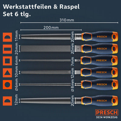 Feilenset 6tlg. inkl. Raspel