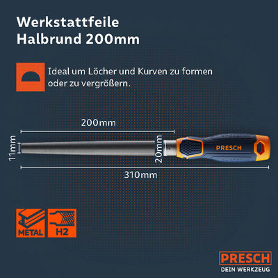 Halbrundfeile 200mm