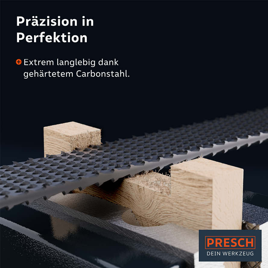 Presch Holzraspel Flachstumpf für Holzbearbeitung und Feilen von Materialien, abgebildet mit langlebigem Carbonstahl.