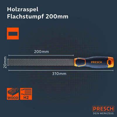 Holzraspel Flach 200mm