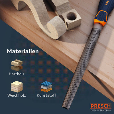 Holzraspel Halbrund 200mm