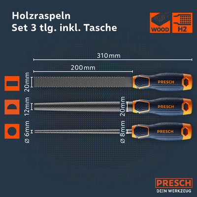 Holzraspel Set 3tlg.