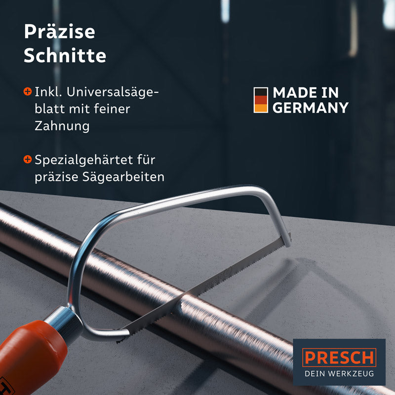Presch PUK-Handsäge 10151 mit Universalsägeblatt für feine Schnitte und präzise Sägearbeiten, Qualitätswerkzeug Made in Germany.