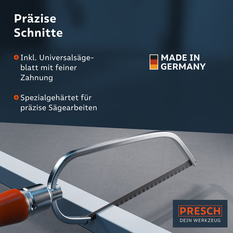 PRESCH PUK-Handsäge 10152 für exakte Schnitte und Feinarbeiten mit Sägeblatt und ergonomischem Griff.