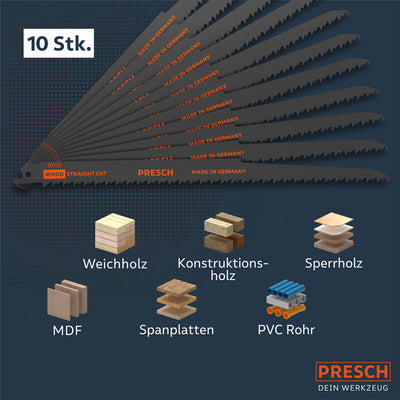 Säbelsägeblatt Holz 280mm extra lang