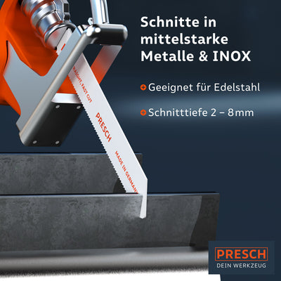 Säbelsägeblatt Metall 130mm Edelstahl