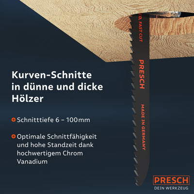 Säbelsägeblätter Set Metall und Holz 15 tlg.