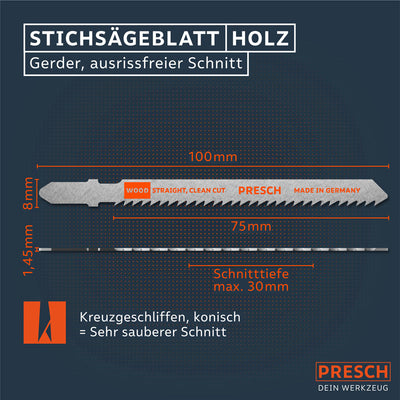Stichsägeblätter Holz - sauber, gerade