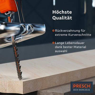 Stichsägeblätter Holz - sauber, Kurvenschnitt