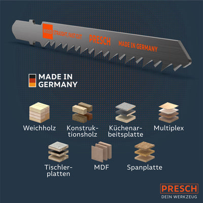 Stichsägeblätter Holz - Gerade, schnell