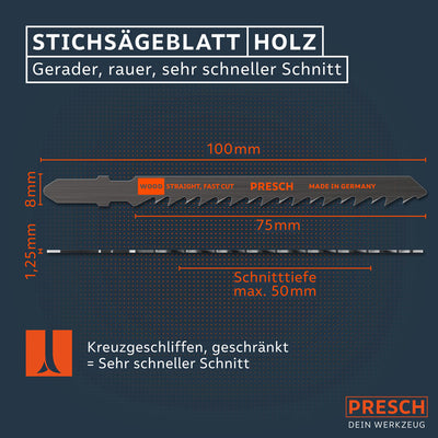 Stichsägeblätter Holz - Gerade, schnell