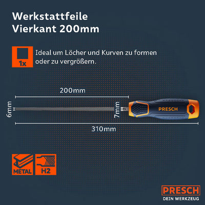 Vierkantfeile 200mm